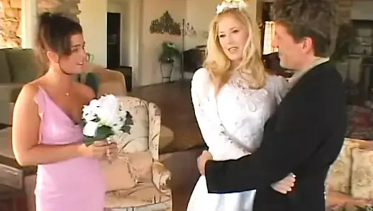 gelin damat ve nedimenin öfkeli üçlü seksi